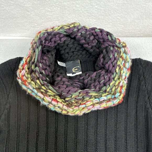 Just Cavalli Women's Sweater Chunky Angora Turtleneck Multicolor US Large IT 46 - Picture 2 of 15